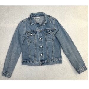 Tommy Hilfiger Aura Core Shaped Jean Jacket Vintage‎ Denim Blue Size S